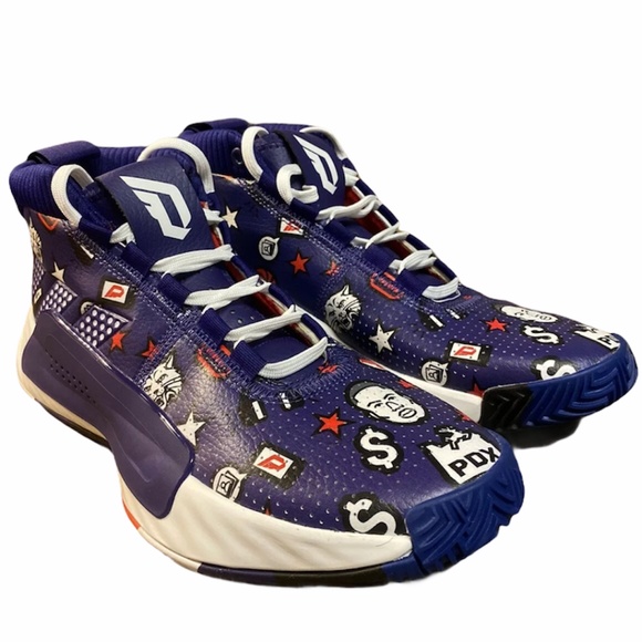 Adidas Rare Dame 5 Purple Basketball Shoe - Size 9 main image 6